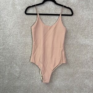 LOLLI SWIM One Piece Swimsuit Women's Large Barbie Ribbed Laguna‎ Beach
